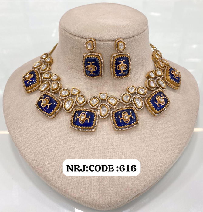 Brass High Gold Kundan Bridal Jewellery Hasadi Set Wholesale Shop In Surat
